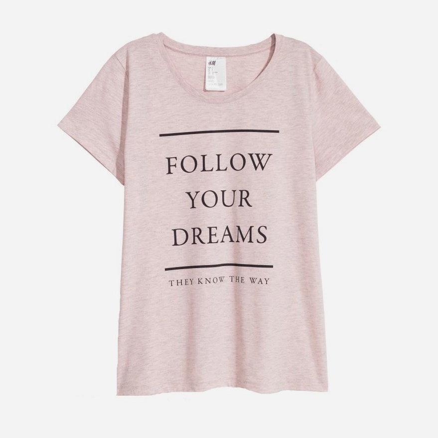 

Футболка пижамная H&M 0508184-8 XS Розовая