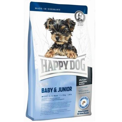 

Сухой корм HAPPY DOG Mini Baby&Junior для щенков с птицей, ягненком и рисом, 8 кг