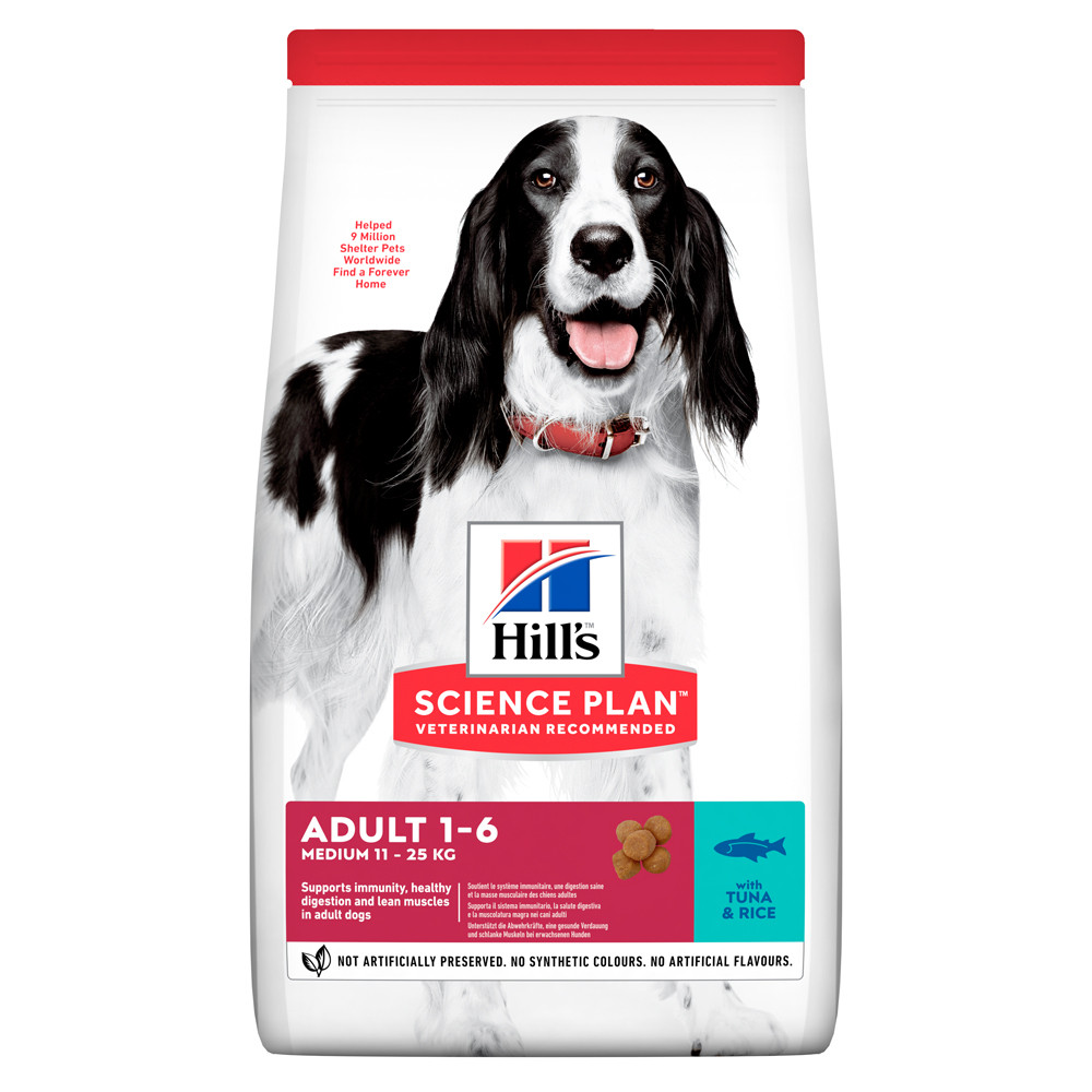

Сухой корм Hill's SP Adult Medium для собак средних пород с тунцом и рисом, 2,5 кг