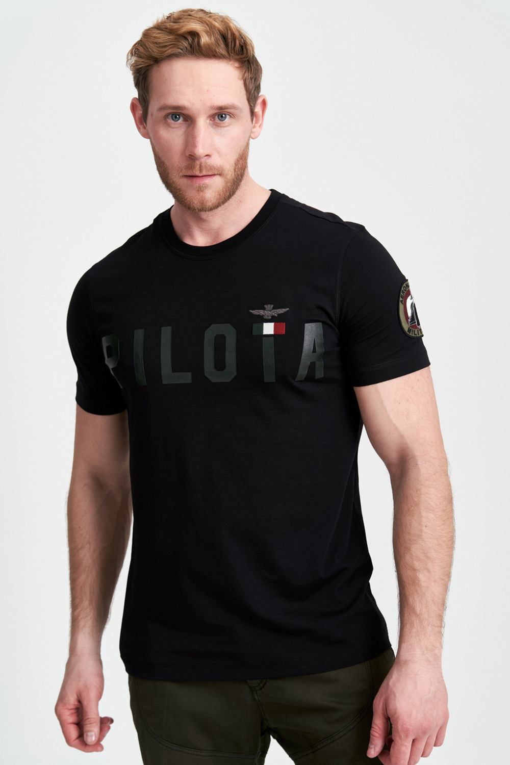 

Черная футболка PILOTA Aeronautica Militare 4102 M