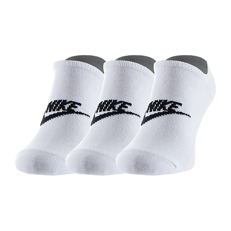 

Шкарпетки Nike U NK NSW EVERYDAY ESSENTIAL NS 3PR black logo 42-46р білі 3 шт.