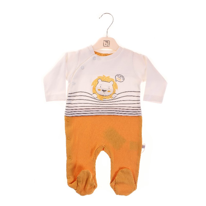 

Комбинезон для мальчика BIBABY 60483 56 см кремовый/оранжевый