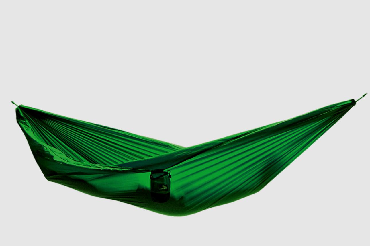 

Стильный ультралегкий туристический гамак Elite из полиэстера green 2,7х1,5 м