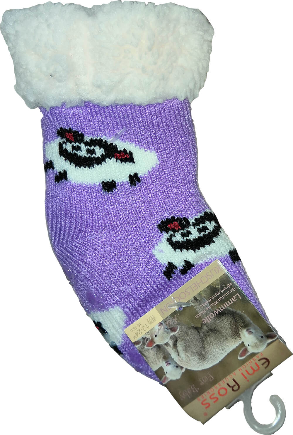 

Дитячі теплі капці-шкарпетки з силіконовими вставками на підошві Emi Ross EJ-6812-v 14-14,5 размера