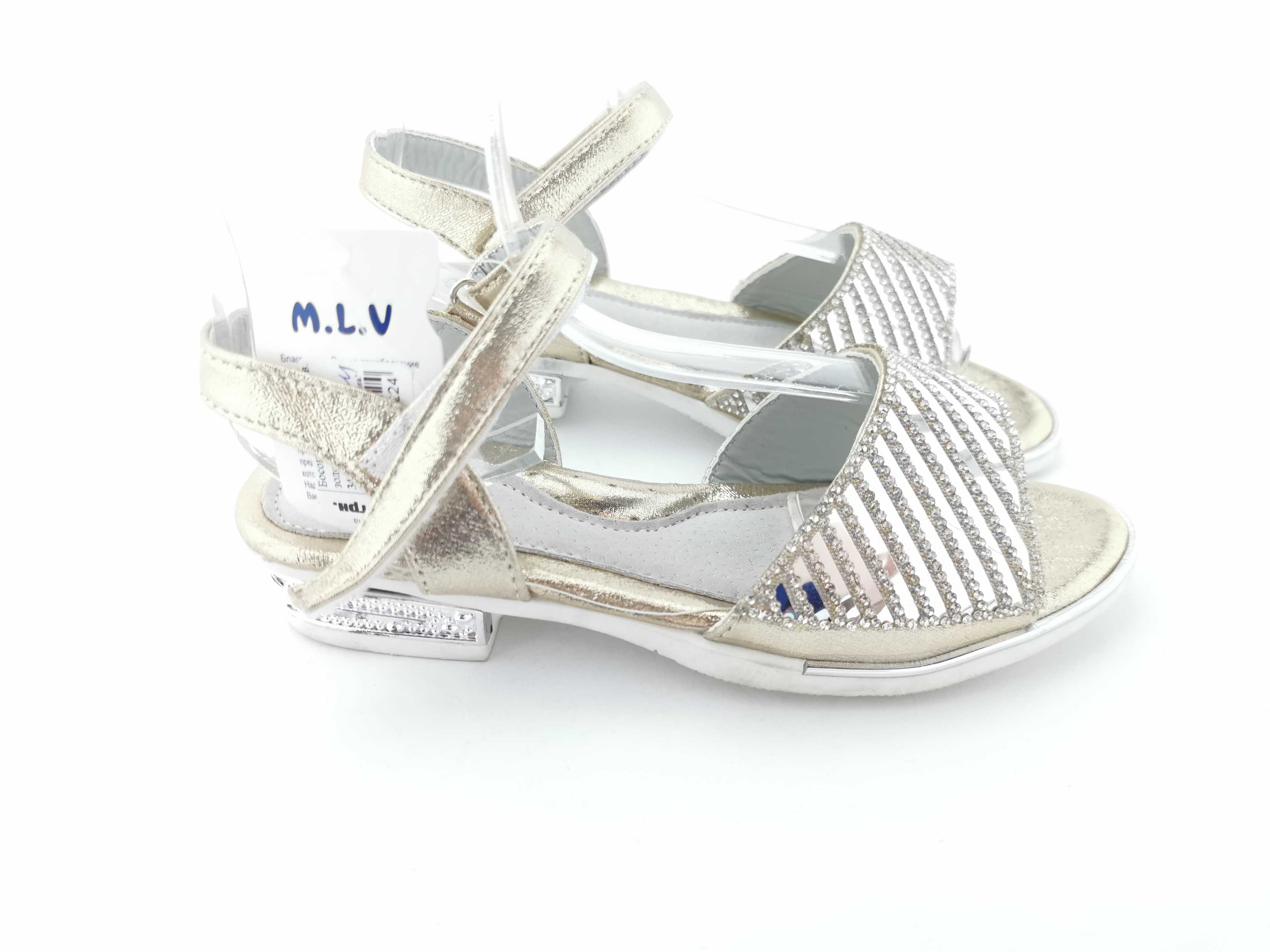 

Босоножки MLV А79-15 34 19 см золотистые