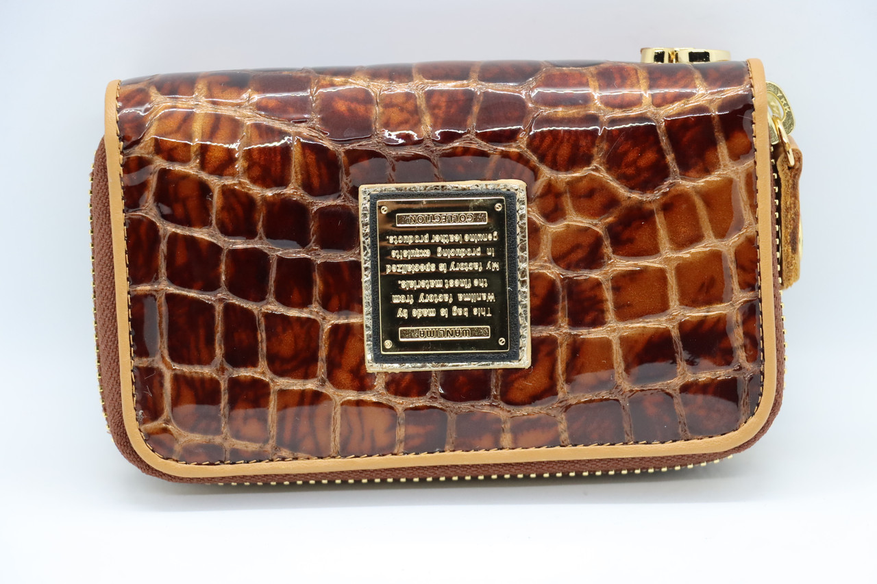 

Женская кожаная ключница Wanlima w082092670117 Light Coffee