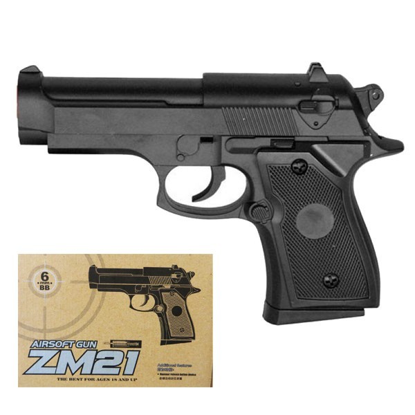 

Пистолет детский ZM 21 Airsoft Gun стреляет пульками 6 мм