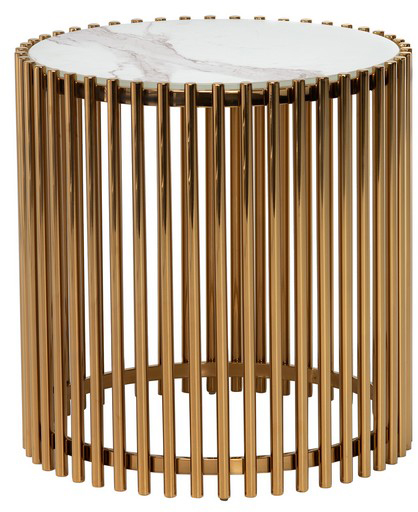 

Журнальный столик Vetro Mebel CJ-1 Белый мрамор / золотистый (CJ-1- wht marble+gold)