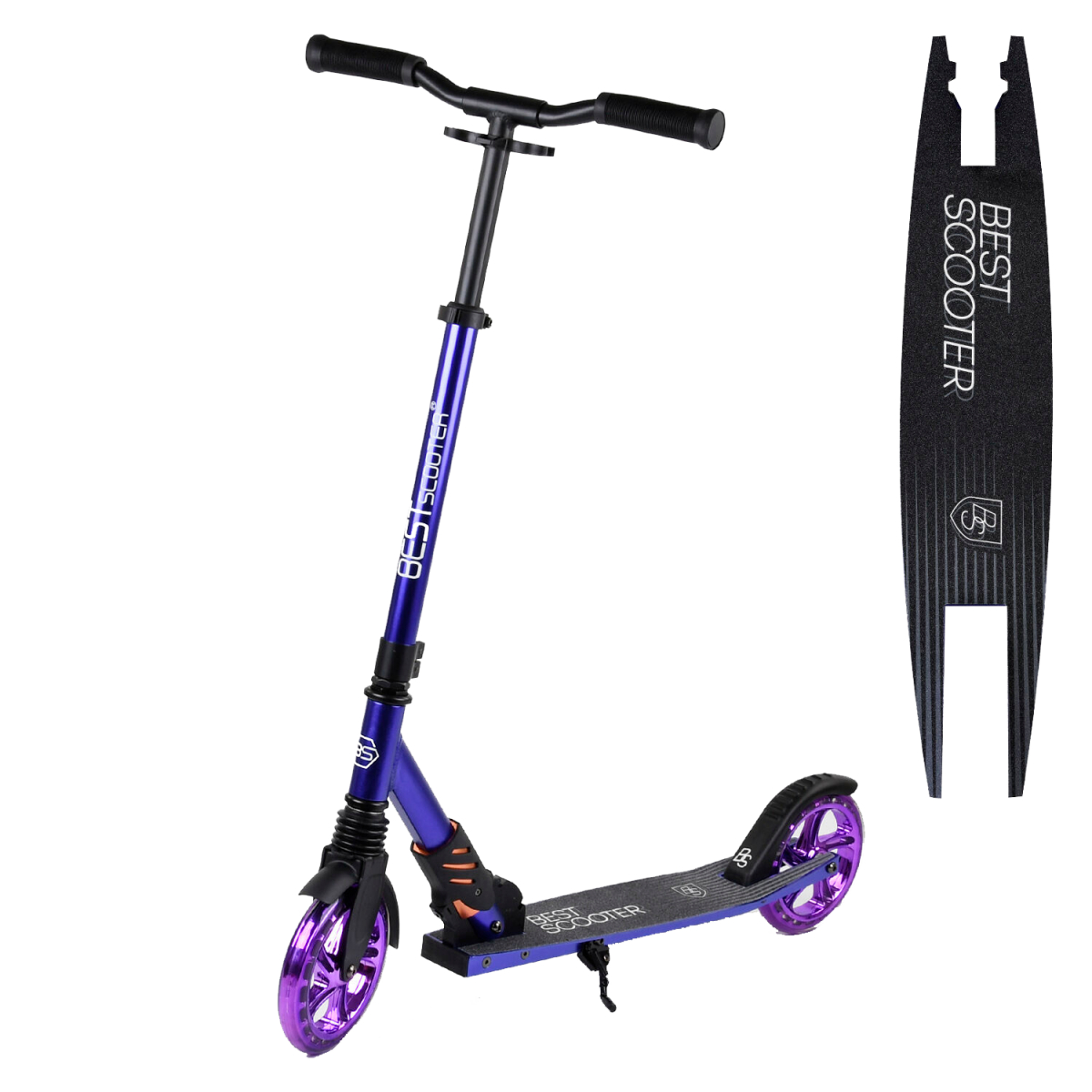 

Самокат алюминиевый Best Scooter S-20415, колеса - 180мм, 1 амортизатор передний, фиолетовый