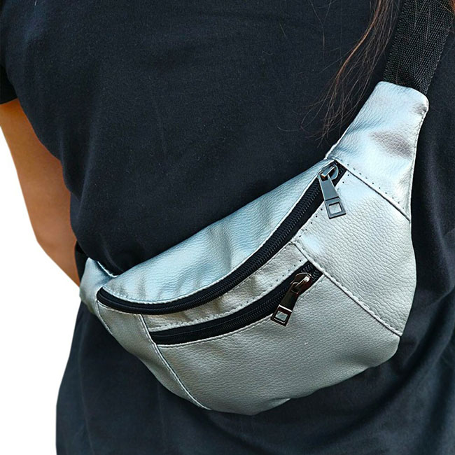 

Бананка Presentville BUMBAG экокожа серебро