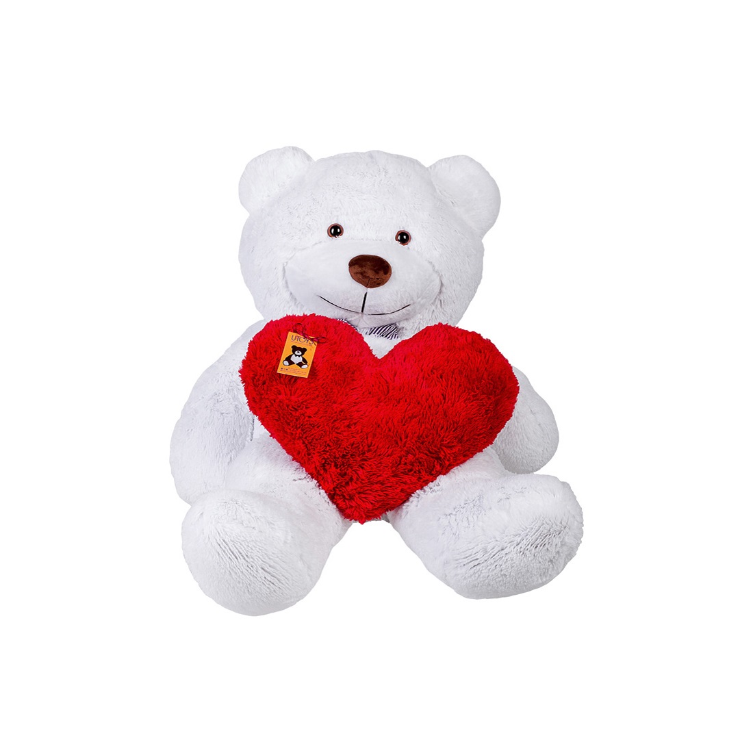 

Мишка с сердцем YAROKUZ белый 135 см (26599)