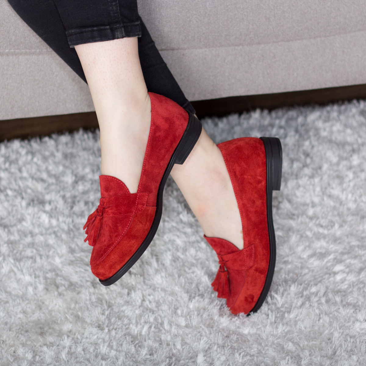 

Лоферы женские Shoes Falstaff 2799 39 размер 25 см Красный