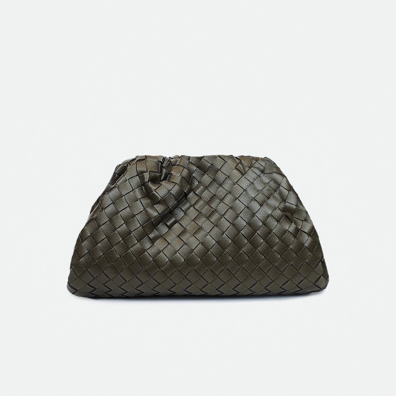 

Женская сумка пельмень оливковая маленькая натуральная кожа 88894, Fashion