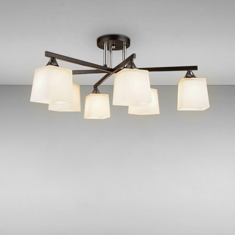 

Люстра стельова Light House NM-15745/6 чорна