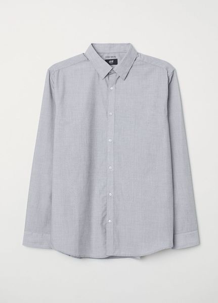 

Рубашка H&M L Серая (1095-045)