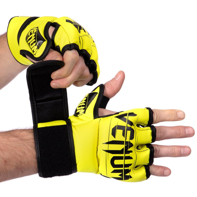 

Перчатки для смешанных единоборств Venum 5699 размер M Yellow-Black