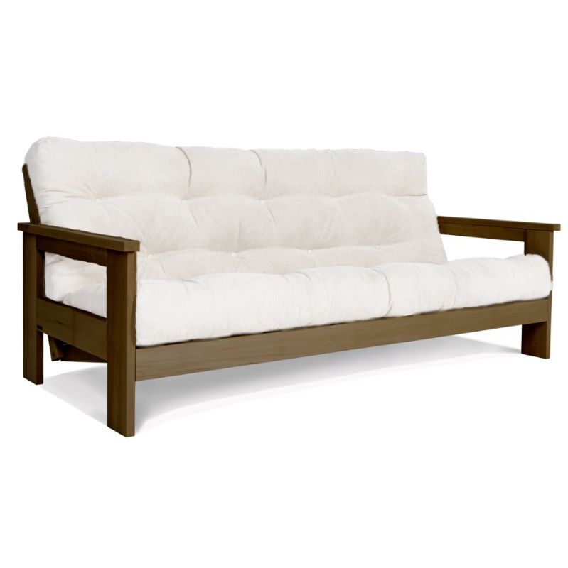 

Диван раскладной в гостиную деревянный из массива бука Mexico Woodman цвет орех/кремовый