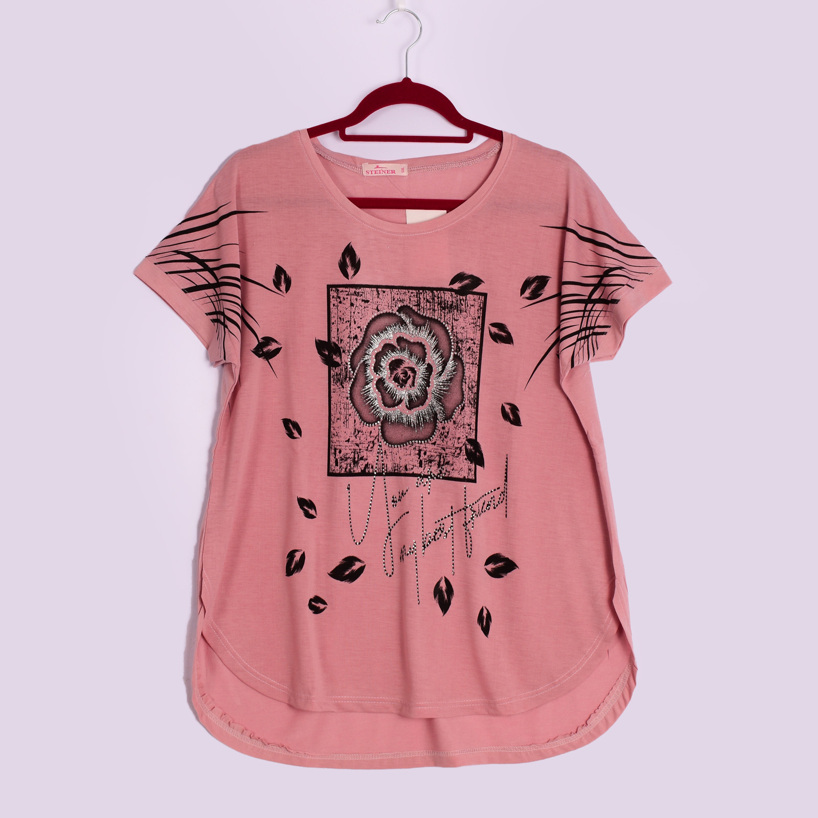 

Футболка женская летняя с короткими рукавами Collection BD341-2 7XL. Размер 58-60
