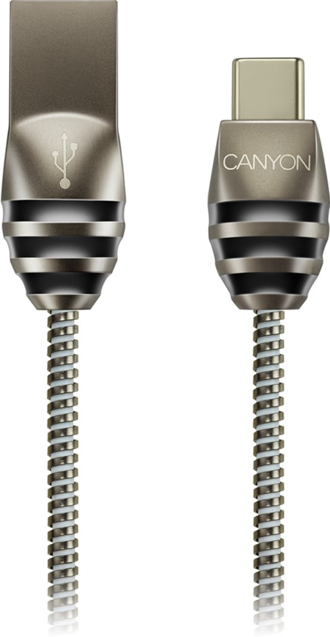 

Кабель Canyon USB - USB-C 1 м Black-Grey (CNS-USBC5DG)