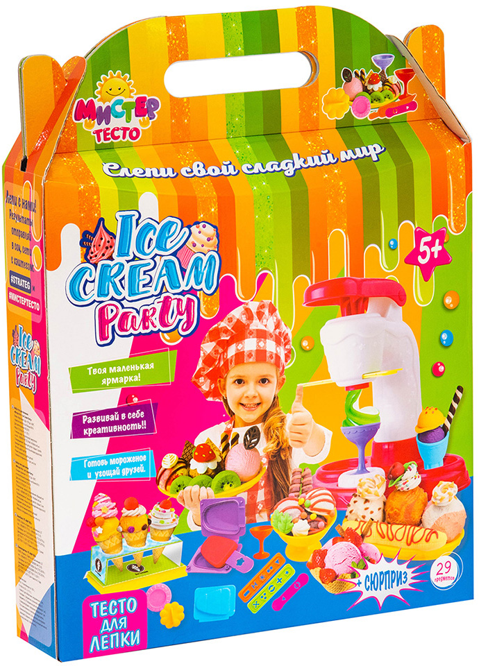 

Набор для креативного творчества Strateg Мистер тесто - Ice Cream Party (71208)