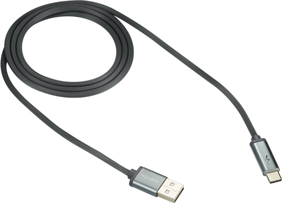 

Кабель Canyon USB - USB-C с LED-индикатором 1 м Grey (CNS-USBC6DG)