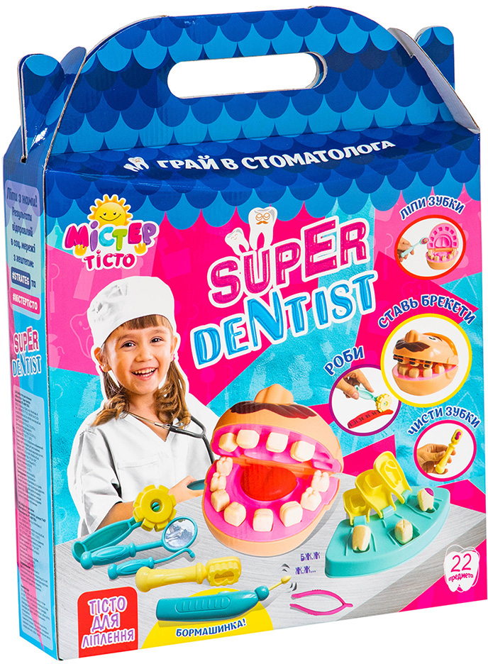 

Набор для креативного творчества Strateg Мистер тесто - Super Dentist (71407)