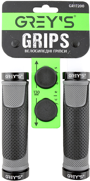 

Грипсы руля Grey's с резиновым покрытием 2 шт 130 мм Черно-серый (GR17200)