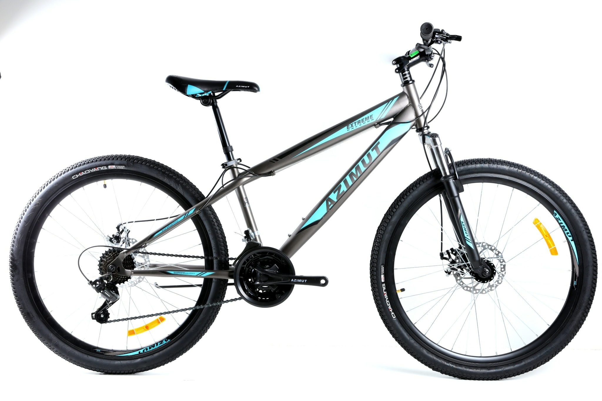 

Велосипед Azimut Extreme 2021 Shimano 26" 14" Grey / Blue (Extreme/GFRD)