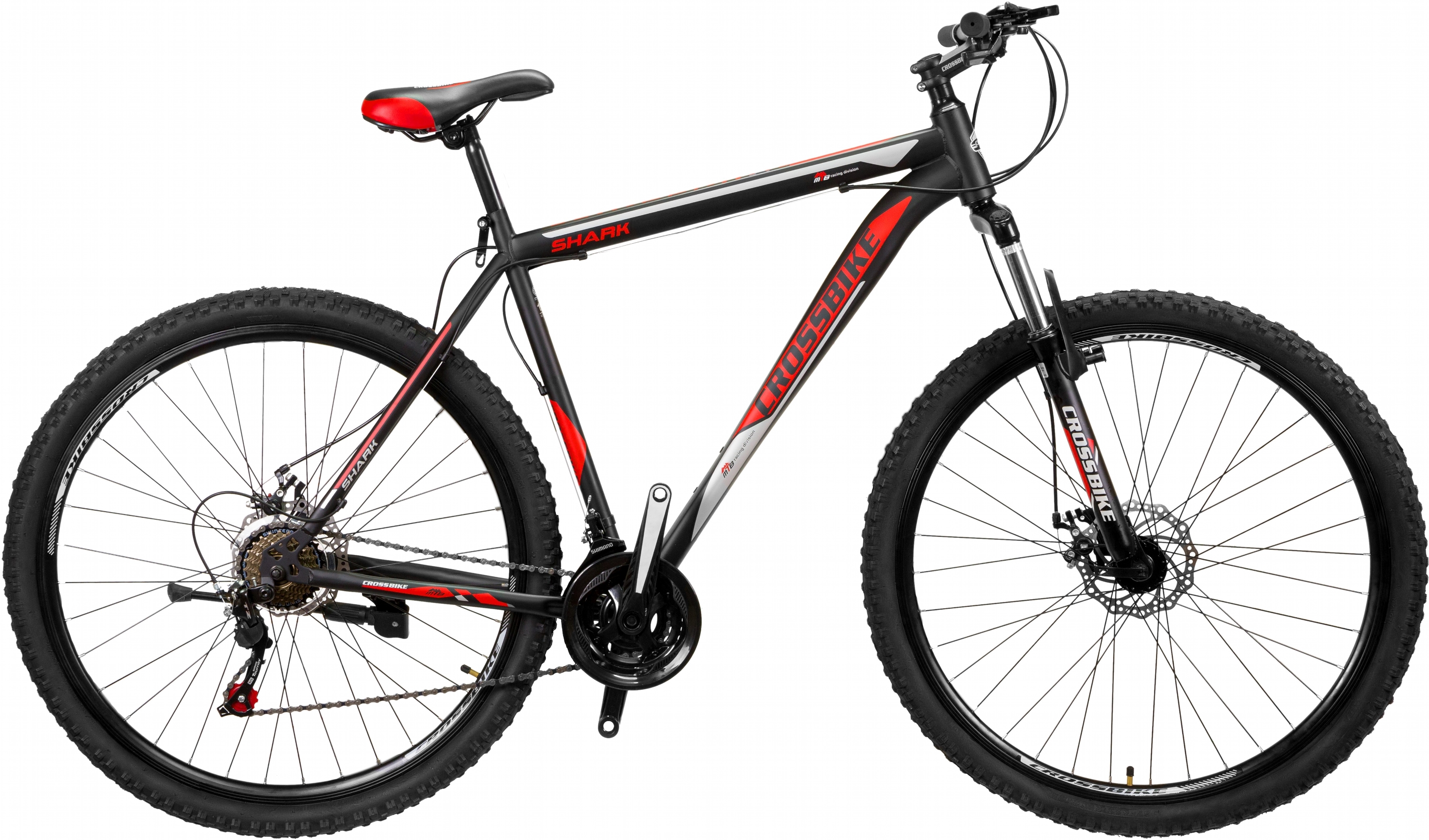 

Велосипед CrossBike Shark 17" 27.5" 2021 Black-red (27CJPr21-003484)