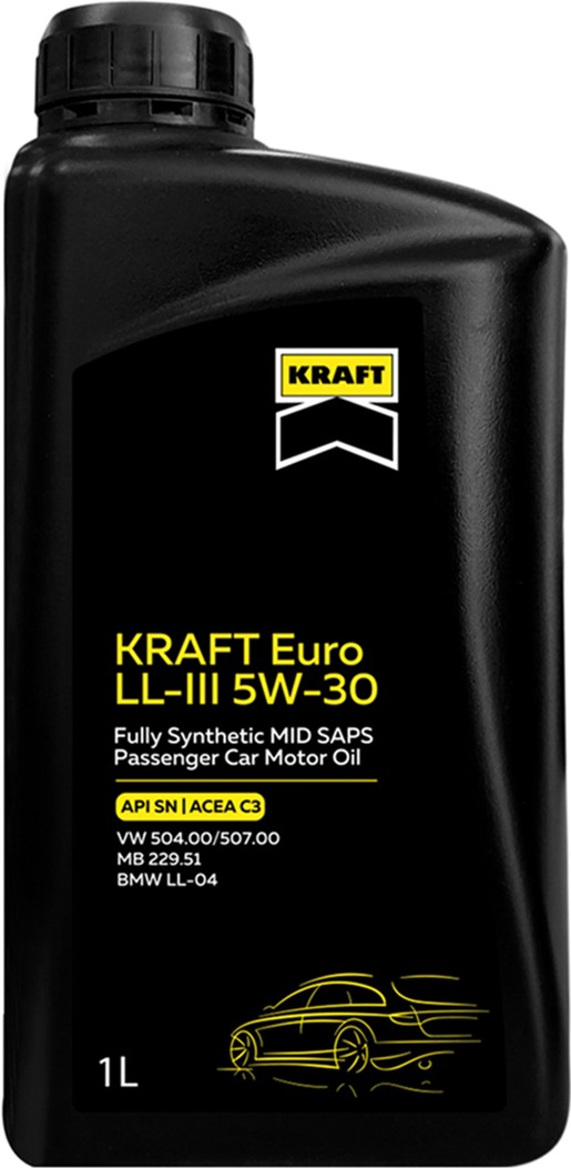 Акція на Моторное масло Kraft Euro LL-III 5W-30, 1 л (708133) від Rozetka UA