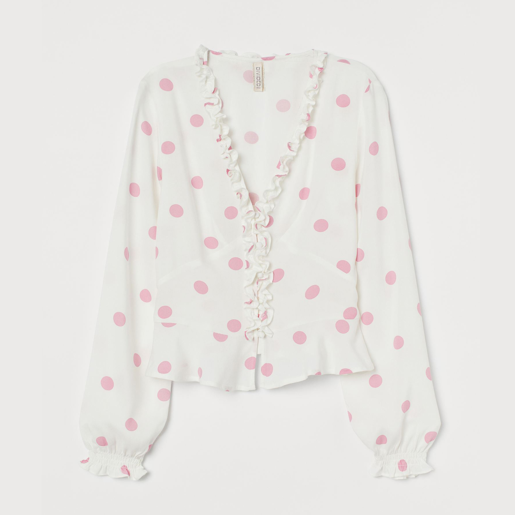 

Блузка H&M 060719328 40 Белая с розовым