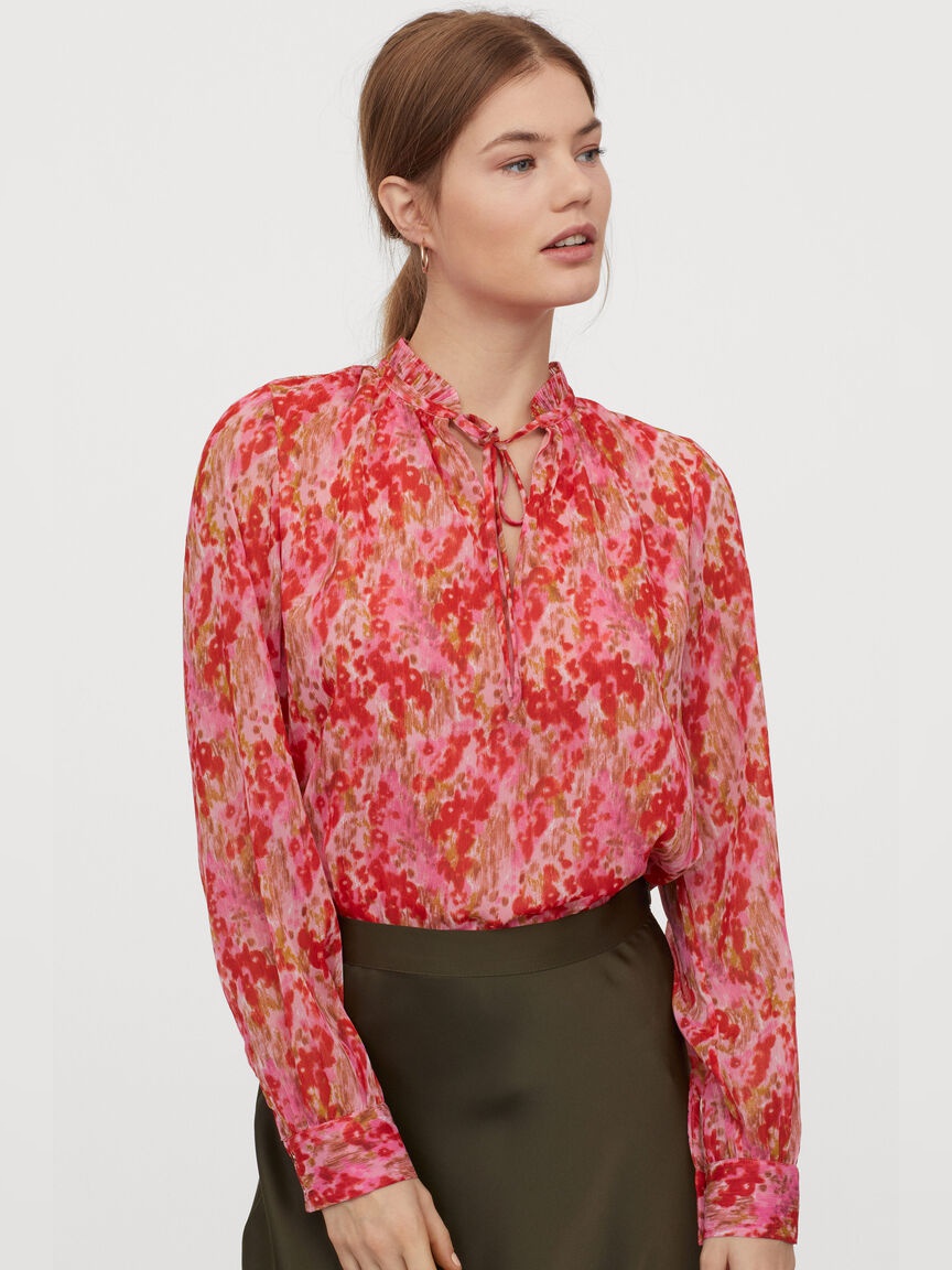 

Блузка H&M 060817834 44 Красная с розовым