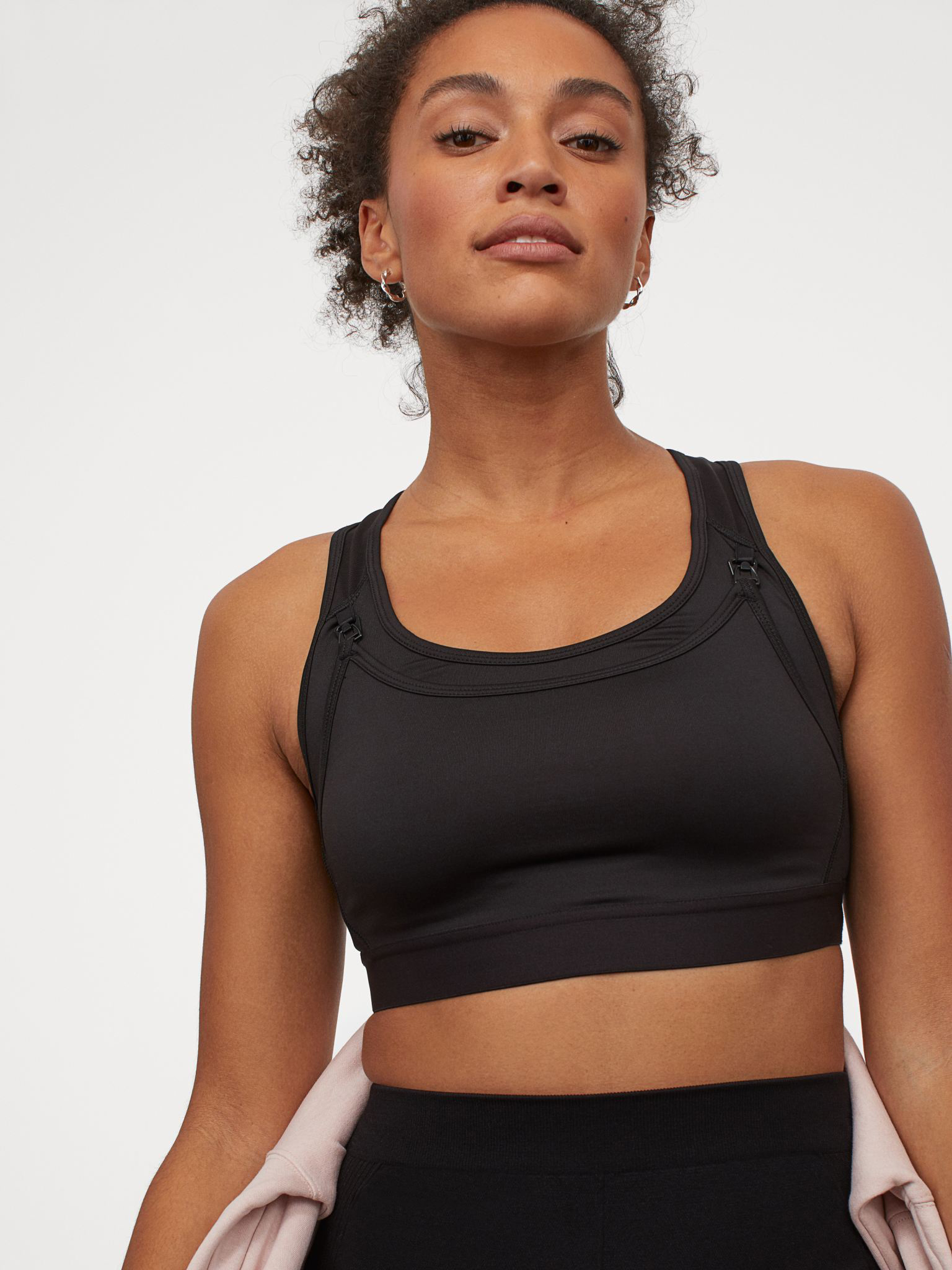 

Спортивный топ для кормящих мам H&M 060774040 XL Черный