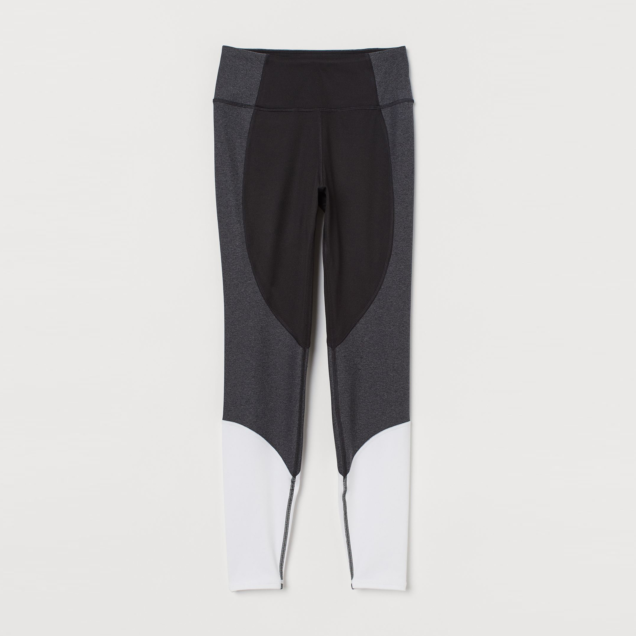 

Спортивные леггинсы H&M 7201250dm S Темно-серые с белым и черным