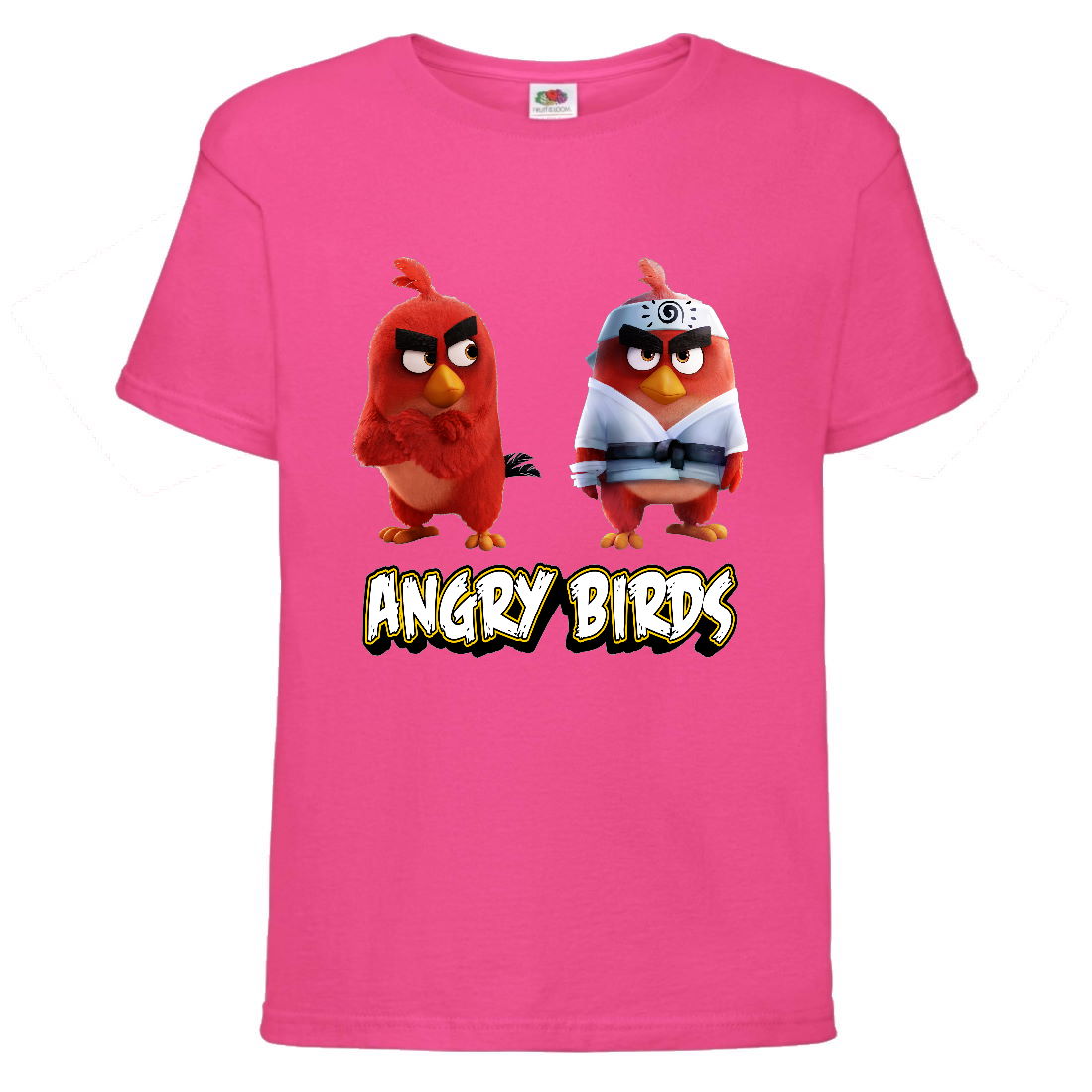 

Футболка детская Энгри Бердс (Angry Birds) розовая (AB-red&karate-pink) 152 см