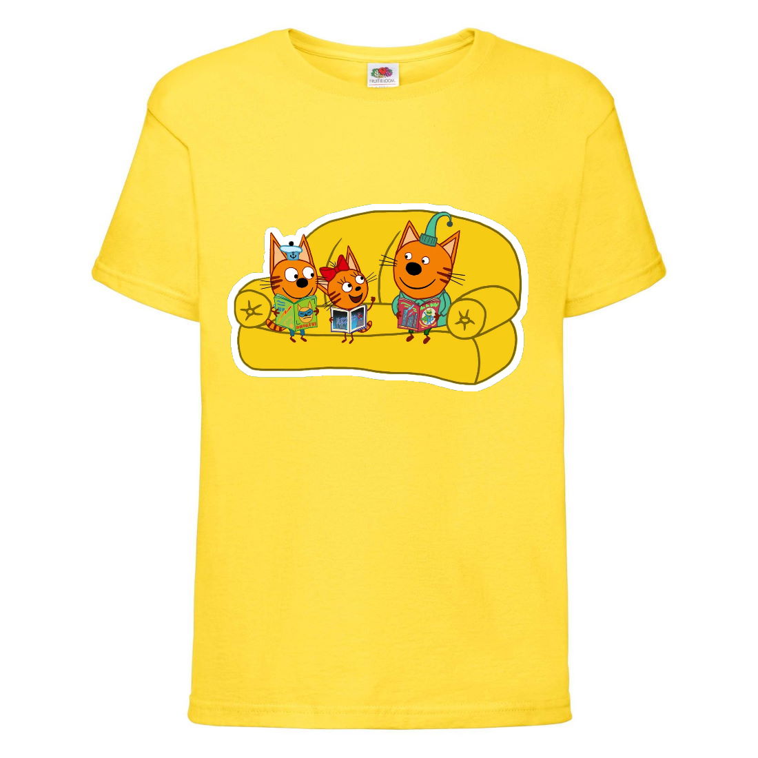 

Футболка детская Три Кота 1 (Three Cats 1 TC yel 1) желтая 104 см