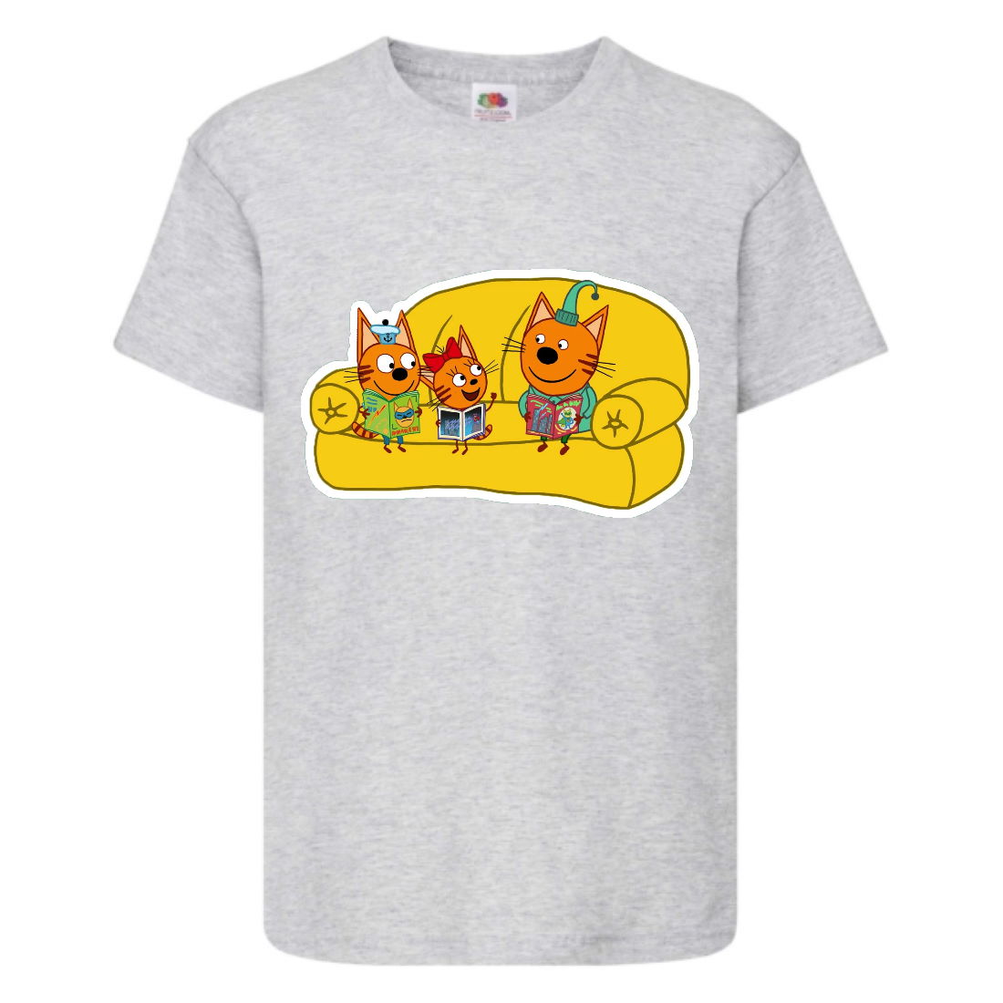 

Футболка детская Три Кота 1 (Three Cats 1 TC gr 1) серая 104 см