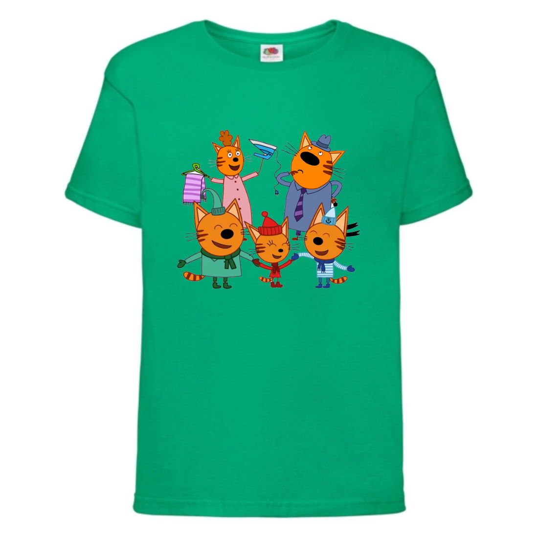 

Футболка детская Три Кота 02 (Three Cats 02 TC grn 02) зеленая 104 см
