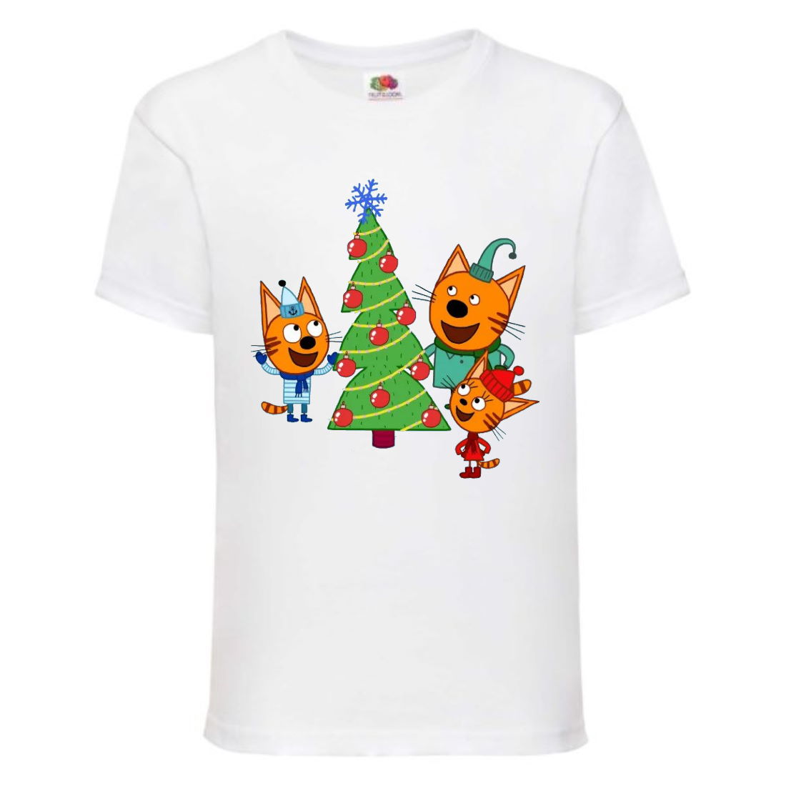 

Футболка детская Три Кота 2 (Three Cats 2 TC wh 2) белая 104 см