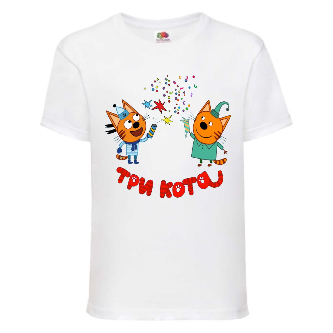 

Футболка детская Три Кота 02 (Three Cats 02 TC wh 02) белая 104 см