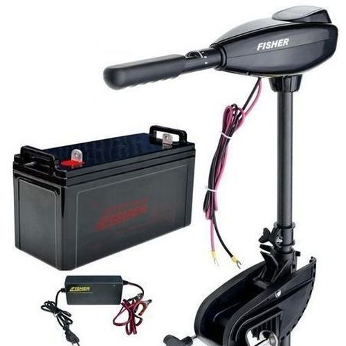 

Электромотор для лодки Fisher 26lbs; 12V; AGM аккумулятор 12V; 30a/h; Зарядка 10A; Лодочный электромотор Фишер 26;