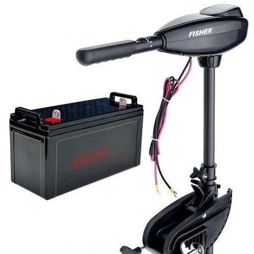 

Электромотор для лодки Fisher 55lbs; 12V; AGM аккумулятор 12V; 100a/h; Лодочный электромотор Фишер 55;