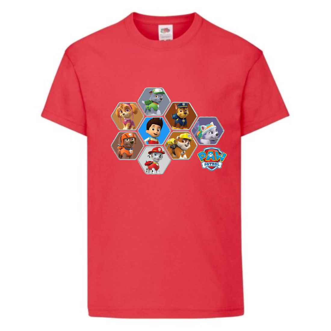 

Футболка детская Щенячий патруль (Paw Patrol) красная (puppies-6-red) размер 116 см