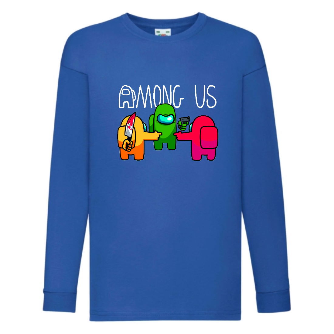 

Лонгслив реглан Среди нас 01 (Among us) синий (AMU blu 01) 164 см