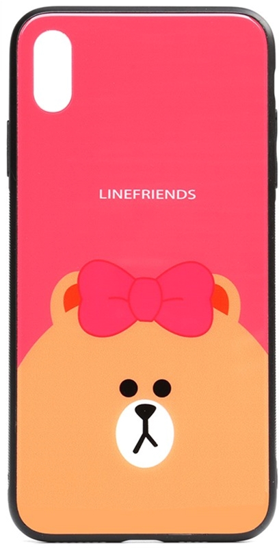 

Панель TOTO Cartoon Print Glass Case для Apple iPhone Xs Max Line friends Brown