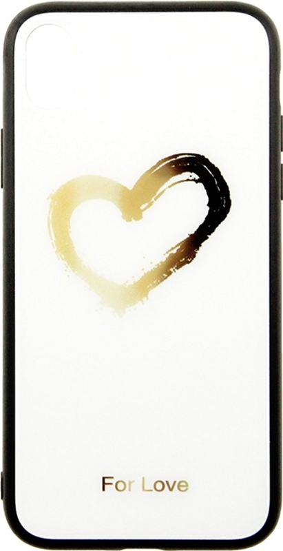

Панель TOTO Glass Fashionable Case для Apple iPhone Xr Heart on White