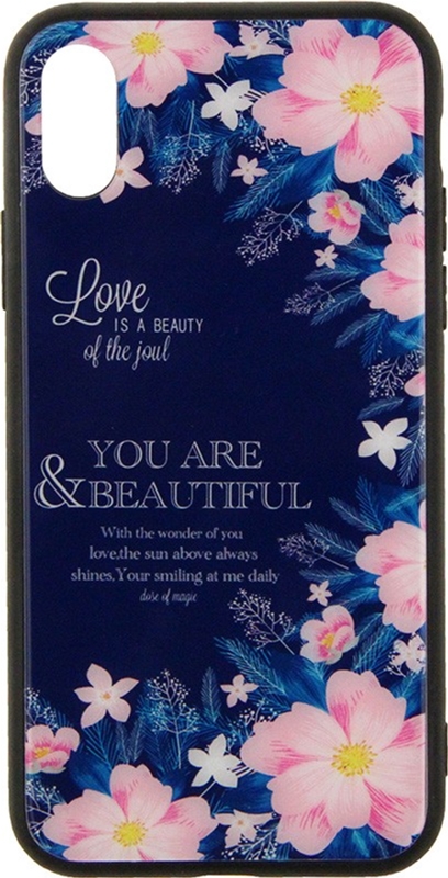 

Панель TOTO Glass Fashionable Case для Apple iPhone X Flower on Blue