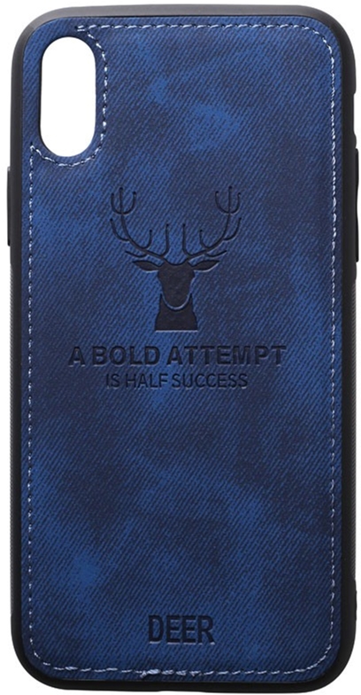 

Панель TOTO Deer Shell With Leather Effect Case для Apple iPhone X/Xs Dark Blue