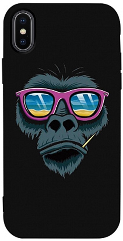 

Панель TOTO Matt TPU 2mm Print Case для Apple iPhone X/Xs #67 Monkey Glass Black