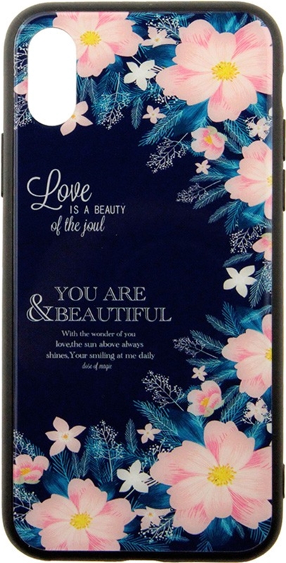 

Панель TOTO Glass Fashionable Case для Apple iPhone Xs Flower on Blue